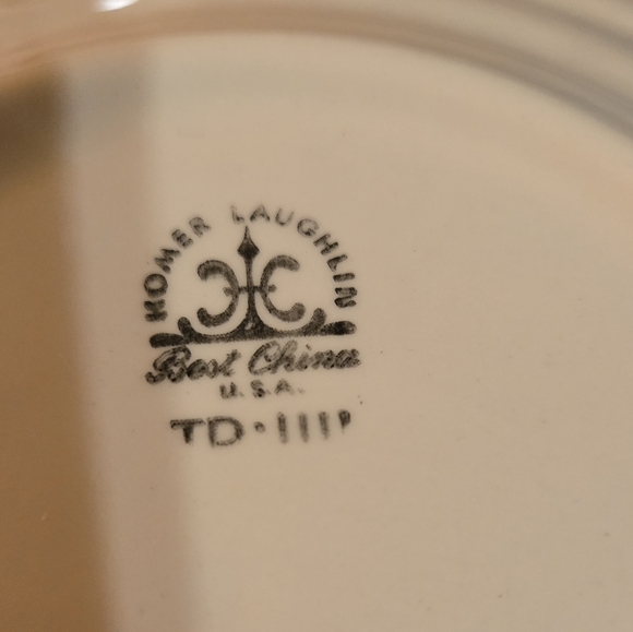 1960s Homer Laughlin China American Rose Country Blue Salad Plates-Set of 2 - Picture 13 of 13